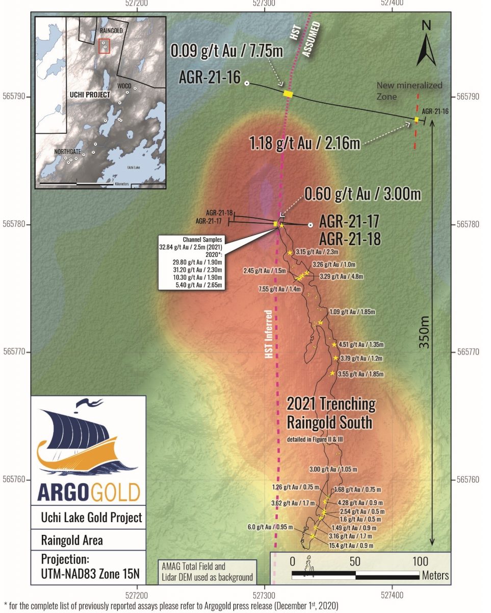 Argo Gold Identifies Gold Mineralized Extension at the Uchi Lake Gold Project