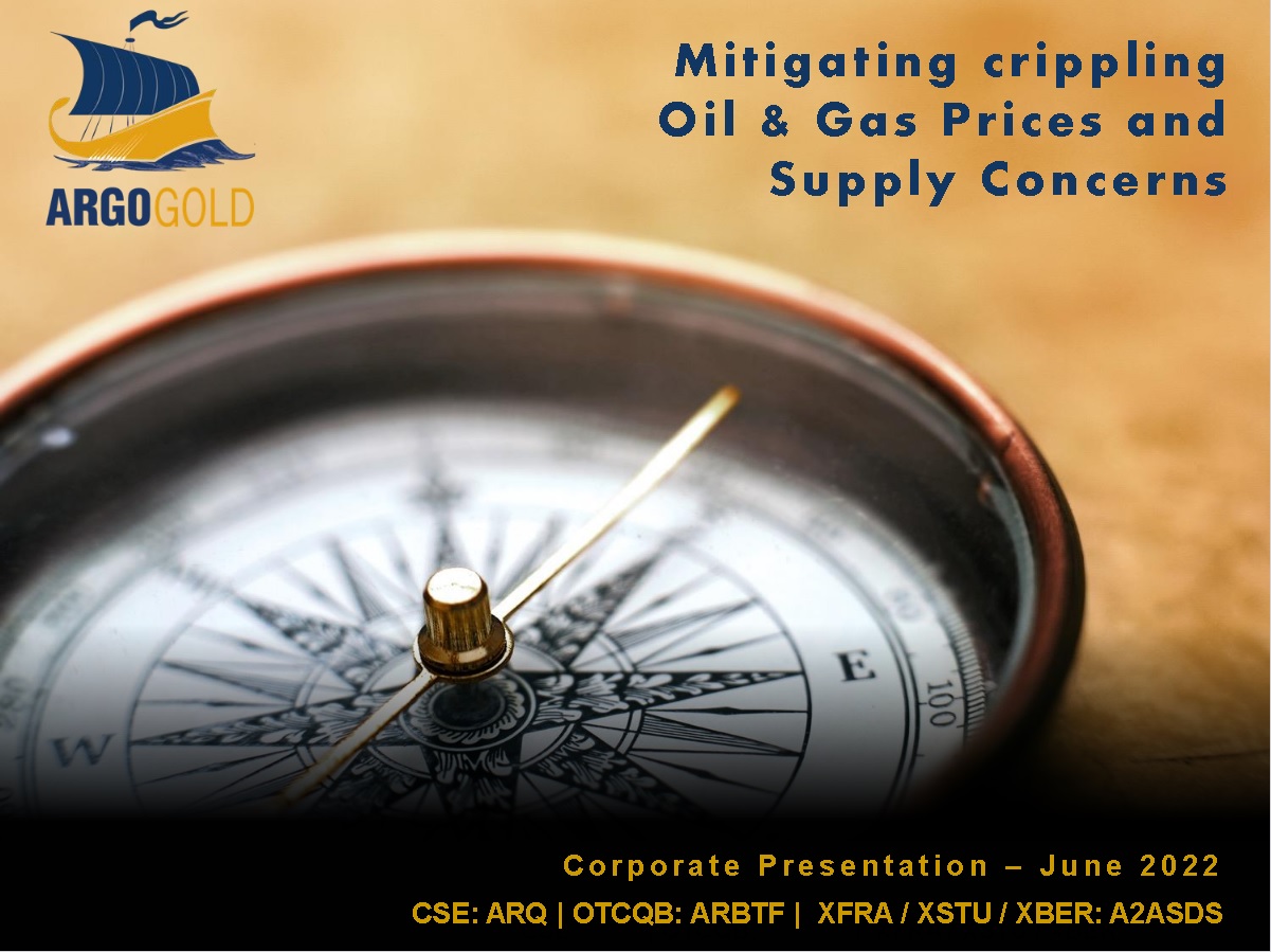 Argo Gold PowerPoint Unternehmenspräsentation, für Juni 2022 und PDAC