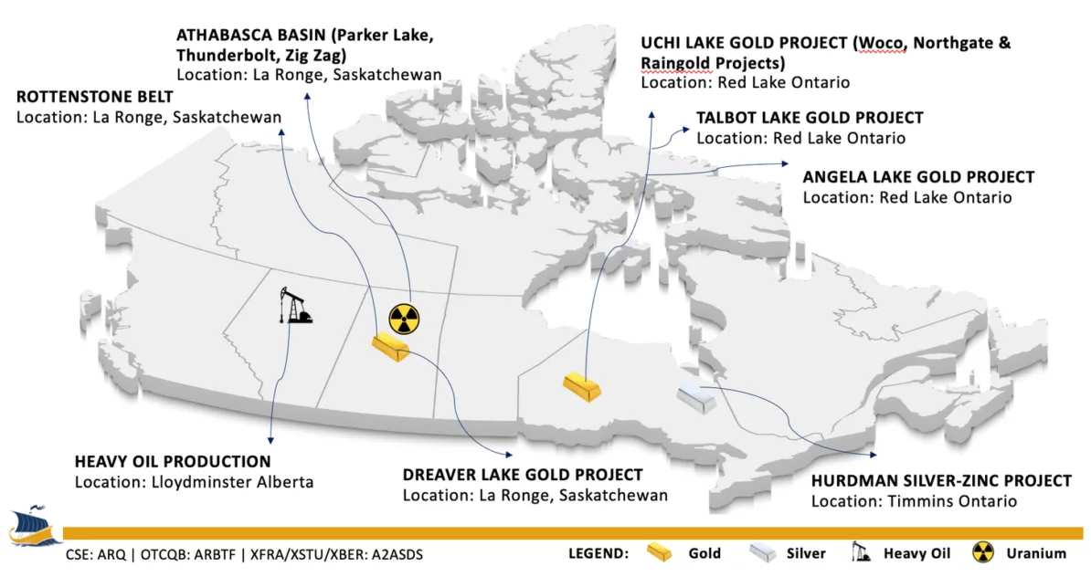 Canada Map with all Argo projects by type